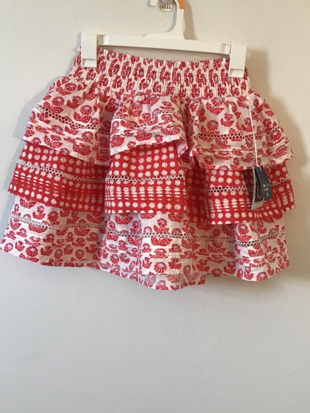 Roller Rabbit x Target Red Floral Tiered Skirt Size XXS